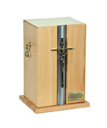 Beautiful Adult cremation casket urn for ashes Catholic Wooden urn with ... - £129.29 GBP+