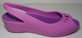 Crocs Size 10 Mabyn Mini Wedge Wild Orchid Heeled Sandals New Women&#39;s Shoes - £51.25 GBP