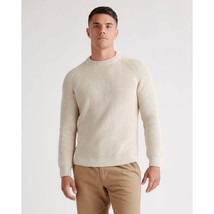 Quince Mens 100% Organic Cotton Fisherman Crew Sweater Speckled Beige L - £26.61 GBP