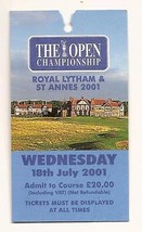 2001 British Open Ticket wenesday july 18th practice Round David Duval Winner - £41.97 GBP