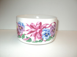 Vintage 1992 Flowers Inc. Balloons BOWL with Pansies by June Bower 672613 RARE - £13.46 GBP