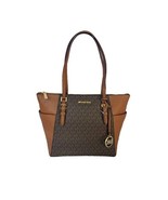 MICHAEL KORS Charlotte Handbag/Purse Shoulder Bag Tote ~ BROWN ~ Top Zip... - $2,848.31 MXN