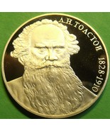 Cameo Proof Russia 1988 Rouble~160th Anniversary - Birth of Leo Tolstoi~... - £11.74 GBP