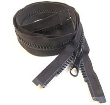 Zipper, 72&quot; Inch, YKK, Vislon, Black, #8, Separating, Double Metal Tab S... - $322.45 MXN