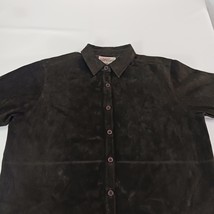 Authentic Dungarees High Sierra Men's Black Button-Up Leather Jacket Size 2X image 9