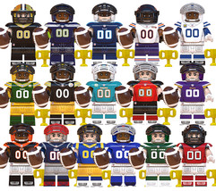 Famous American Football Players 16 Custom Minifigure Blocks Toys for Kids - £28.89 GBP