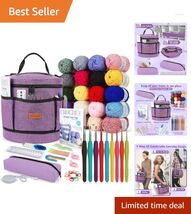 Joyful Crochet Kit for Beginners with Colorful Yarn, Hooks &amp; Instruction - $86.08