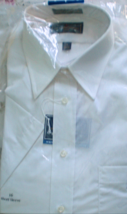 Men's Dress Shirt - Short Sleeve Dress Shirt By Arrow -Color White Size 16 - $12.00