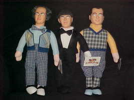 The Three Stooges Plush Dolls With Tags By Play By Play Moe Joe and Curly  - $99.99