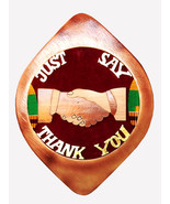 Vintage Hand carved Wall Frame Just Say Thank You Wall Art Hangings Frame - $61.33 CAD