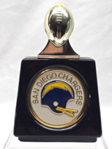 Vintage AVON NFL Glass Decanter SAN DIEGO CHARGERS &amp; Football Trophy Top... - $269.92 MXN