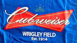 Chicago Cubs Budweiser T Shirt Mens S CUBweiser Wrigley Field Beer MLB Baseball - £12.41 GBP