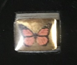 Beautiful Butterfly Wholesale Italian Charm Enamel Link 9MM K54 - £11.80 GBP