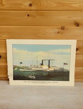 Vintage 1957 Currier &amp; Ives Lithograph Steamboat Isaac Newton Calendar M... - $50.00
