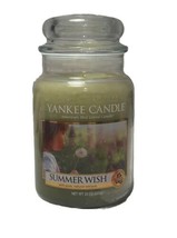 Yankee Candle SUMMER WISH Large Jar 22 Oz Green Original Wide Label Flor... - $27.77