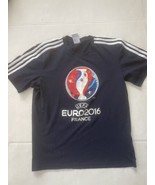 Adidas Climalite UEFA Euro 2016 France Men Size Medium Blue Shirt - £9.71 GBP