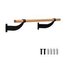 4 Feet Wall-Mounted Ballet Barre for Yoga-Black - Color: Black - $178.96 CAD