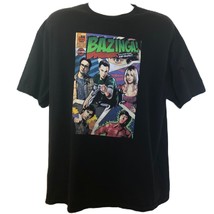 The Big Bang Theory Bazinga Cartoon Black Mens Unisex Graphic T-Shirt XL Sheldon - $10.87