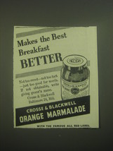 1945 Crosse &amp; Blackwell Orange Marmalade Ad - Makes the best breakfast better - £14.65 GBP