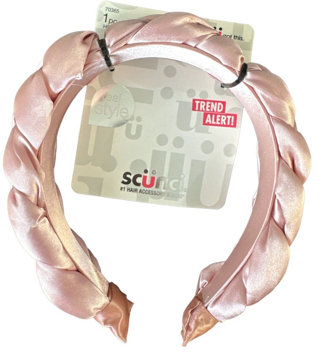 Scunci Real Style Trend Alert! Braided Headband - Shiny Pink - $4.94