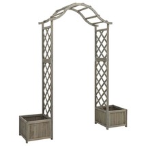 Outdoor Garden Pergola With Planter Patio Yard Solid Firwood Wood Arch Arbor - £132.97 GBP+