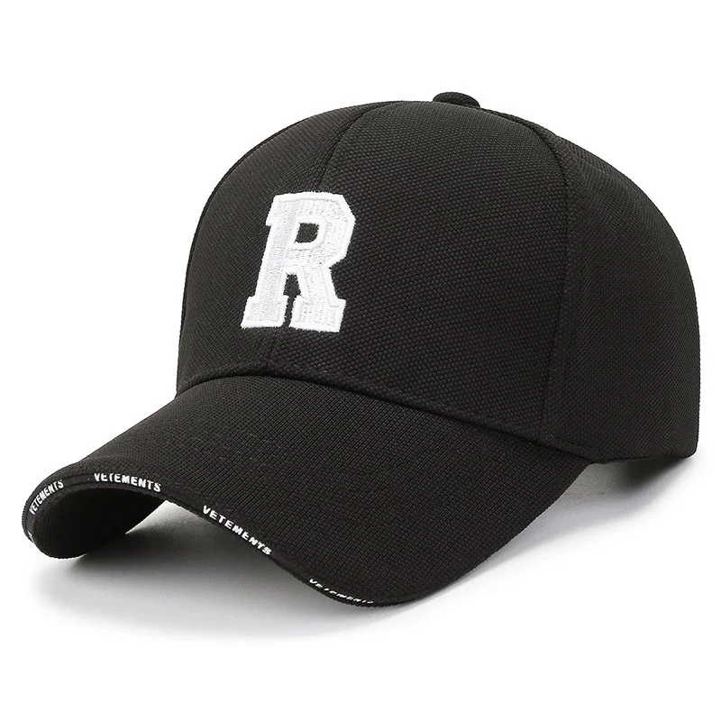Unisex Classic Low Profile Cotton Baseball Cap R Letter Embroidery Dad Hat - £10.96 GBP