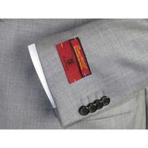 Men Renoir Suit Super 140 Soft Wool 2Button 2Vents Classic Fit 508-5 Lt Gray image 5