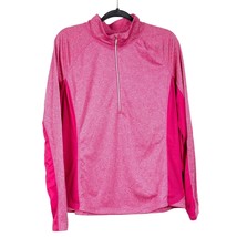 Danskin Now Semi Fitted Shirt XXL 20 Pink Athletic 1/4 Zip Long Sleeve Mesh - £15.71 GBP