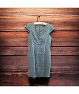 Talbots Sheath Dress Women&#39;s Aquamarine  Sleeveless Size 8 Cap Sleeves L... - $36.62