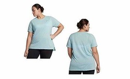 NIKE Women&#39;s Plus Size Tailwind Training Shirt Blue 1XL 922651-494 - £27.51 GBP