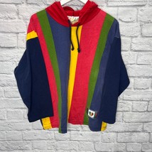 Vintage 90s Status Club Color Block Stripe Long Sleeve Shirt Size S Red ... - $19.75