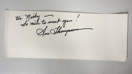 Sue Thompson (d. 2021) Autographed Vintage 4.5x11 Signature Sheet - £11.79 GBP