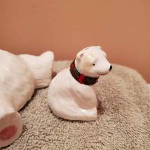 Vintage Salt and Pepper Shakers, Polar Bear with Cub wearing Scarf, Figurine image 5