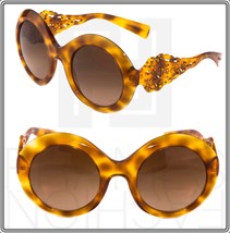 Dolce &amp; Gabbana 4265 Spain in Sicily DG4265S Blonde Havana Round Sunglasses - £155.28 GBP