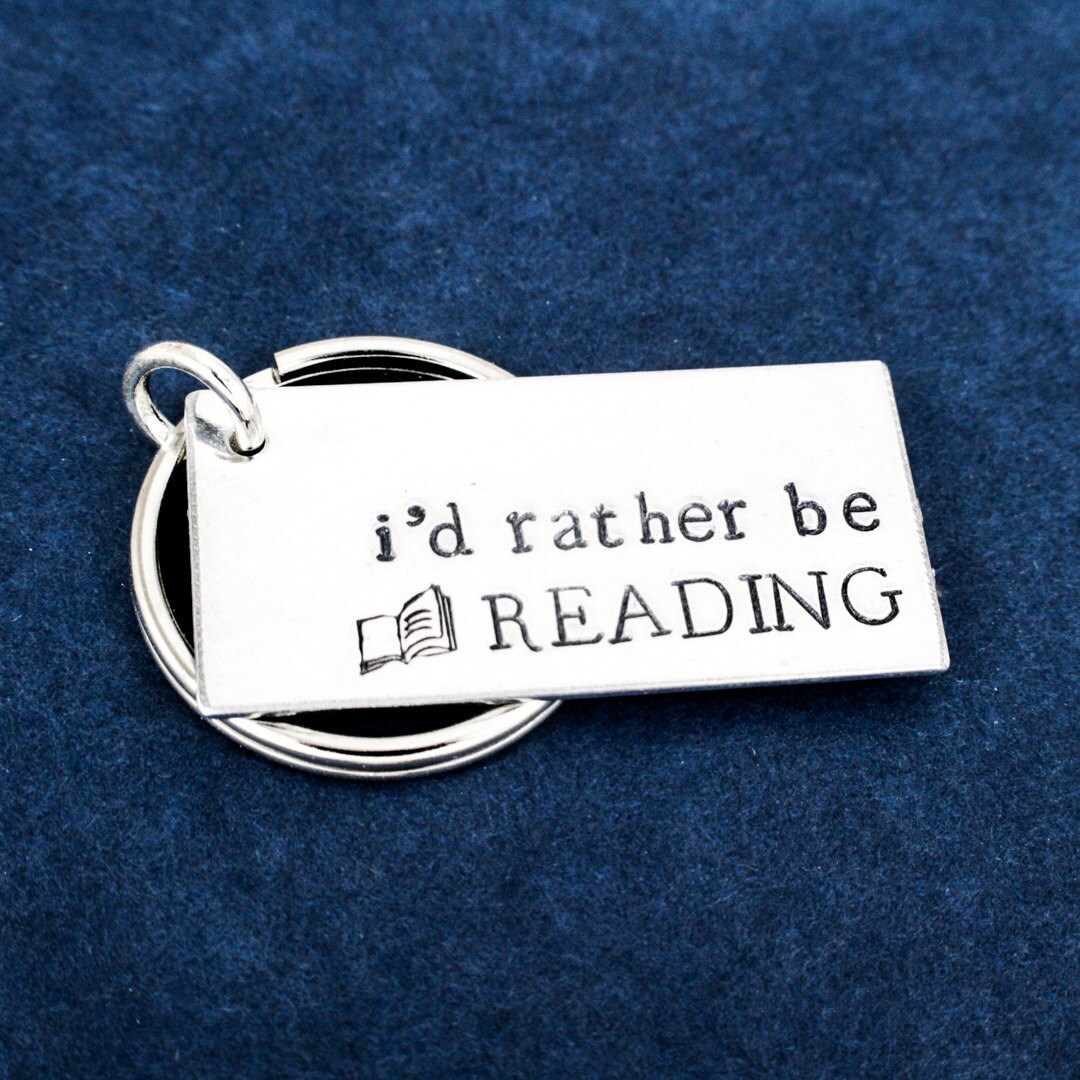 I&#39;d Rather Be Reading Keychain, Book Worm, Gift for Readers, Book Lover - $10.95