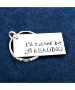 I&#39;d Rather Be Reading Keychain, Book Worm, Gift for Readers, Book Lover - $204.28 MXN