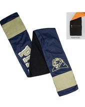 NCAA University Of Pittsburgh Panthers Jersey Fleece Lined Scarf Zip Pocket Blue - £13.37 GBP