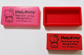 Hello Kitty Eraser with Case 1987&#39; Old SANRIO Retro Cute Rare Red Vintage - £14.73 GBP