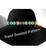 Delica Bead Hatband Loom Patterns No.163  -  Beaded Feathers Hat Band Pa... - $4.00