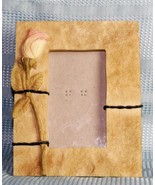 A Rose  Picture Frame, 3.5x5 Photo, Hand-painted Resin.  - $10.44