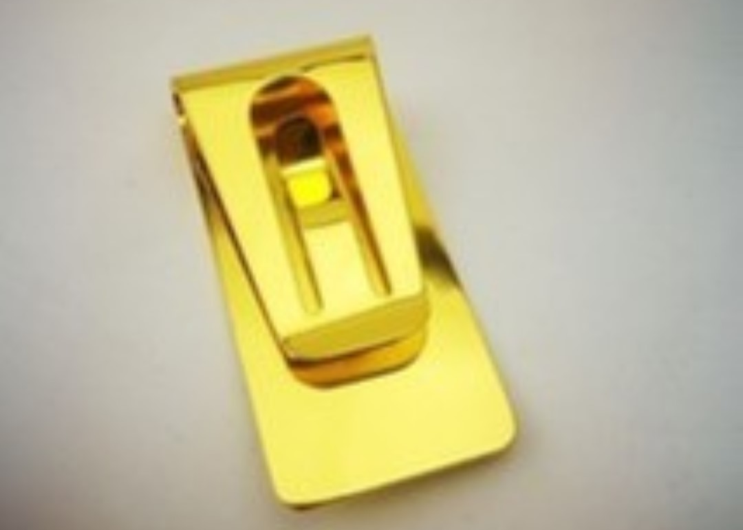 Money Clip Cash Clamp Holder Portable Stainless Steel Money Clip - Gold