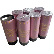 Party Poppers Lot of 7 Pink Outside Untested Twist Bottom - £6.91 GBP