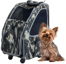 Petique 5-In-1 Pet Carrier for Small Dogs and Cats Army Camo - Approved ... - £139.01 GBP