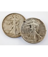 1937 and 1941-S 50C Walking Liberty Half Dollars in AU Condition - $87.81 CAD