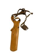 Vintage Brown Leather Shoulder Holster Knife Sheath Adjustable Strap Hunting Gea - $31.50