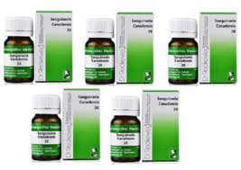 Pack of 5 Dr Reckeweg Sanguinaria Canadensis 3X Homeo Tablets 20gm  - £53.37 GBP