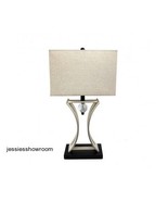 Table Lamp Hourglass Pendulum Chrome Modern Unique Visual Enhance Home Decor New - $93.49