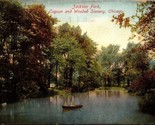 Jackson Park Lagoon and Wooden Scenery Chicago IL Postcard PC13 - $4.99