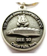 1993 Annual Swine Equipment 11th Expo Pewter Keychain Keyring Charm Car ... - £19.70 GBP