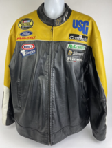 Vintage Wilson Leather Nascar Matt Kenseth DeWalt Jacket Racing Yellow Black VGC - $157.99